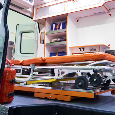 Stretcher per ambulanza pieghevole in lega di alluminio Stretcher chirurgico arancione