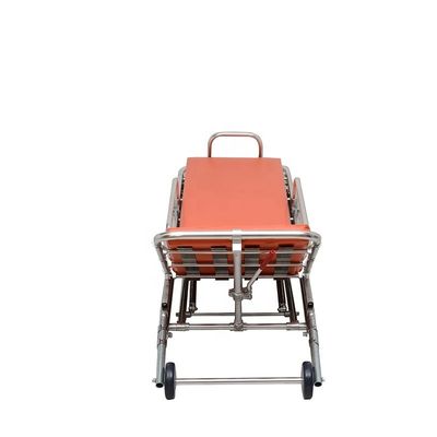 Stretcher regolabile di classe I Stretcher di carico automatico arancione con palo IV