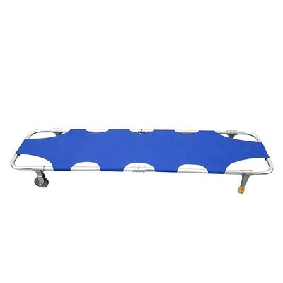 Primo soccorso OEM Stretcher pieghevole con ruote e cinture di ritenuta
