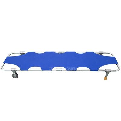 Primo soccorso OEM Stretcher pieghevole con ruote e cinture di ritenuta
