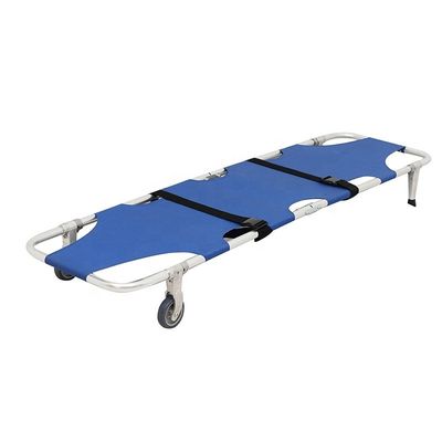 Primo soccorso OEM Stretcher pieghevole con ruote e cinture di ritenuta