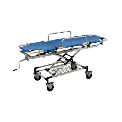 Letto di emergenza per ospedali in lega di alluminio Letto di emergenza blu