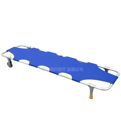 Classe I Classificazione degli strumenti Stretcher pieghevoli medici in metallo con ruote